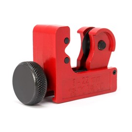 QWORK® Heavy Duty Adjustable Mini Tube Cutter, 3-22mm (1/8inch-7/8inch), Copper Aluminum Steel Tubing Pipe Cutting Tool