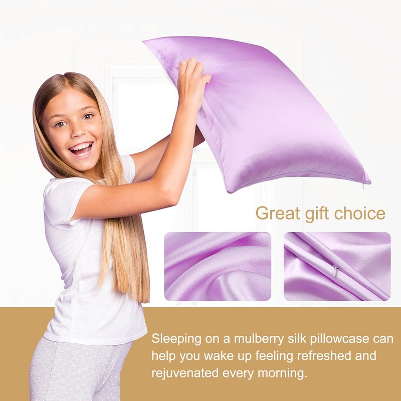 sourcing map Silk Pillowcase 19 Momme Mulberry Silk Pillowcase with