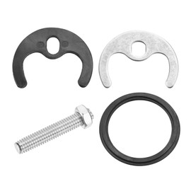 uxcell 1 Set Faucet Fixing Bracket, Faucet Horseshoe Single Hole, Fastening Circlip Washer Copper Circlip Lengthen Faucet Washers, Stainless Steel Silver