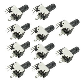 Aihasd 10pcs RV09 Type Vertical Adjustable Potentiometer 2 K Resistance 1 K 5 K 10 K 20 K 50 K 100 K 200 K 500 K 1 m