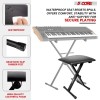 5Core Keyboard Stand Adjustable z Style Piano Riser + Keyboard