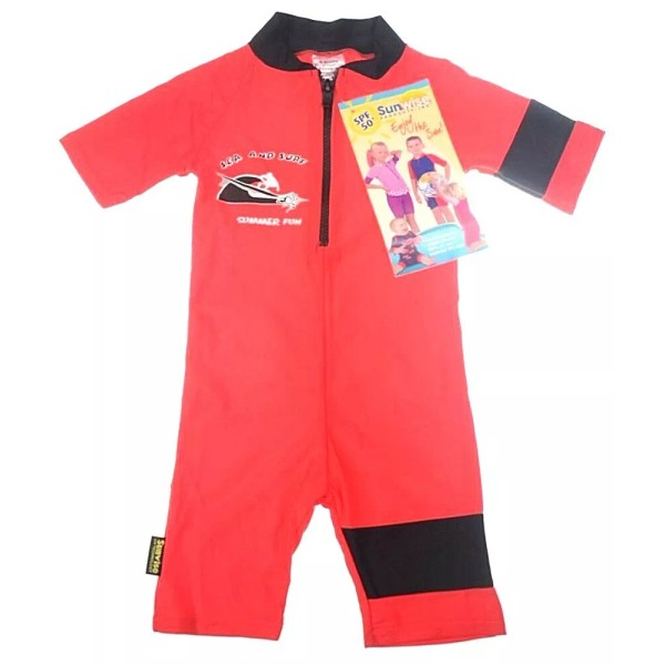 SUNWISE Swimsuit Romper One Piece UV Protection Child Kid Red