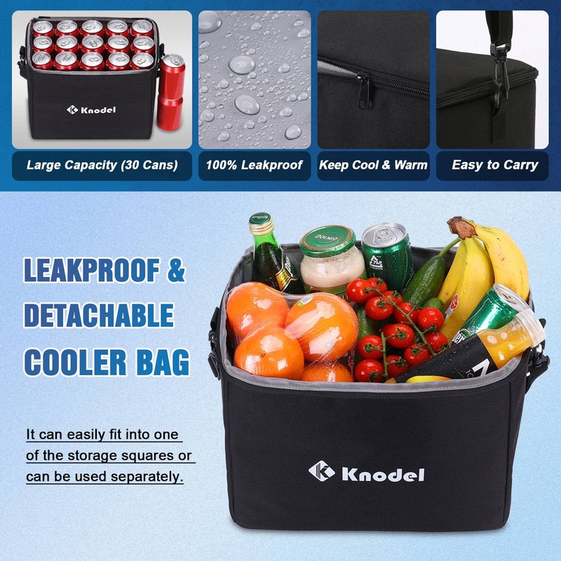 K KNODEL Extra Large Trunk Organizer With Cooler Bag, 3