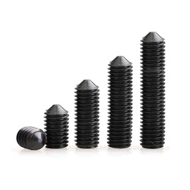 BOZONLI Cone Point Socket Allen Screw Grub Screw High-Strength Alloy Steel Bolts, M12*20mm,10 pcs