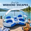 Inflatable River Tube with Canopy for Pool & Lake Lounging