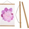 Magnetic Poster Frame Hanger, Natural Teak, Wooden Poster Hanger for