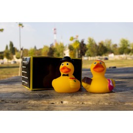 MIAMIO - Bath Ducks/Squeaky Ducks/Rubber Duck Set as a Valentine's Day Gift for Boyfriend/Girlfriend Mr & Mrs