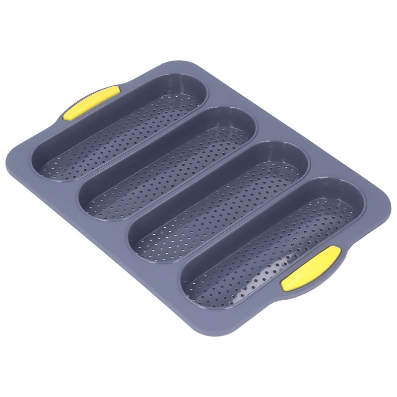Baguette Mold 4 Grooves Silicone Soft Smooth Surface Bread Mould