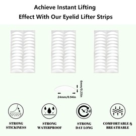 6MM 780Count Natural Invisible Single Side Eyelid Tape Stickers Medical-use Fiber Eyelid Lift Strip, Instant Eye Lift Without Surgery, Perfect for Uneven Mono-Eyelids,Easy Application