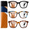 ZXYOO 3 Pack Near-range Workspace Progressive Reading Glasses for Women