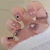 NAIL ANGEL Nail Studs Set, Heart Star Shaped Metallic Studs,