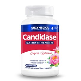Enzymedica, Candidase Extra Strength, Verdauungsenzyme, 42 vegetarische Kapseln, hochdosiert, Laborgeprüft, Sojafrei, Glutenfrei, Ohne Gentechnik