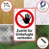 Strobo Zutritt für Unbefugte verboten Sign, 20 x 30 cm,