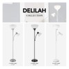 Globe Electric 67134 Delilah Floor Lamp, Silver