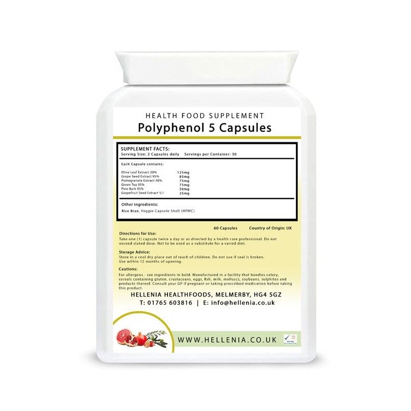 Hellenia Polyphenol 5 | 5-a-Day Fruit & Veg Dietary antioxidants