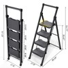 KINGRACK Step Ladder 4 Step Folding, 900lbs 4 Step Ladder