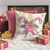 Fahrendom Merry Christmas Tree Pink Decorative Throw Pillow Covers 18