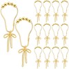 Maxdot 12 Sets Bow Knot Shower Curtain Hooks Decorative Stainless