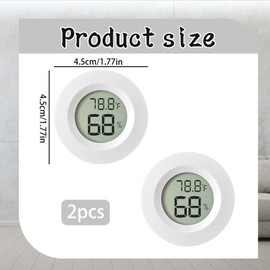 2 Pcs Reptile Thermometer Hygrometer, Dimming Thermostat Reptile, Thermometer Hygrometer, for Living Room, Offices, Greenhouse, for Spider Tortoise Tank Greenhouse Basement Lizard