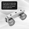 4 Wheel Trolley Assembly M5 Thread Rollers Four Bearing Trolley