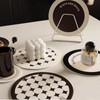 KASESSS 4 Pcs Cup Coasters, Simple Art Design Coffee Mat,