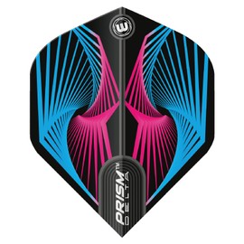 WINMAU Prism Delta Spiral Blue and Pink Dart Flights - 1 Set per Pack (Total 3 Flights)