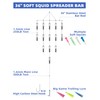 BLUEWING 36in Fishing Soft Squid Spreader Bar Offshore Fishing Spreader