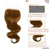 5X5 Brown Closure Body Wave Human Hair Hd Transparent Lace