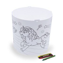 Additional Shade for EREKI lampshade 's Magnetic Connector (Not Included), for Baby Nursery Room, Kids Boys Girls Ceiling Pendant Light Shade (Colouring Unicorns)