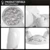Enjvvs Emergency Remote Head Lighting, Double Head Emergency Light, Adjustable