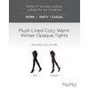 MeMoi Women's Plush Lined Cozy Warm Winter Opaque Tights Chocolate