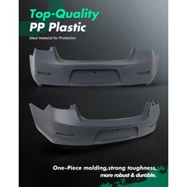 SCITOO Plastic Front Bumper Cover Replacement for 2013-2015 for Chevy Malibu OE 22827126