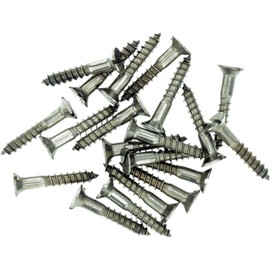 No.9 x 0.98 (4.5mm x 25mm) Slot Countersunk Wood Screw - Stainless Steel (A2) (Pack of 20)