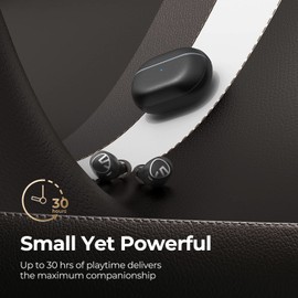 SoundPEATS Free2 Classic Wireless Earbuds Bluetooth V5.1 Headphones with 30Hrs Playtime in-Ear Wireless Earphones, Built-in Mic for Clear Calls, Touch Control, Single/Twin Mode (Black)