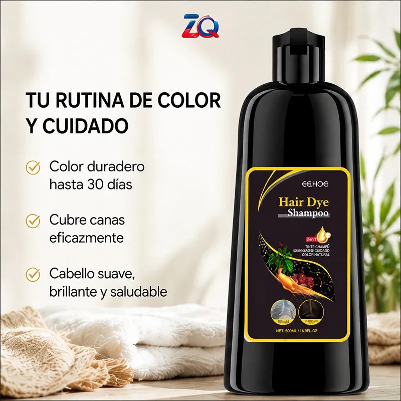 Shampoo Tinte Instantáneo Castaño Cubre Canas 100ml