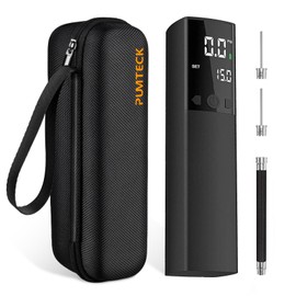 Pumteck Electric Ball Pump (with Case), Smart Air Pump Portable Fast Ball Inflation with Precise Pressure Gauge and Digital LCD Display for Football Basketball Volleyball Football