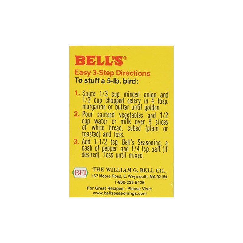 Bells Bell'S Poultry Seasoning, 1-Ounce Boxes (Pack of 6)