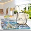 Absorbent Dish Drying Mat Christmas Tree Kitchen Counter Mat Protector,Reversible,Extra