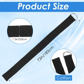 Molain 12 Pcs Yoga Strap, Non-Elastic Stretching Strap Yoga Straps for Stretching Bulk 6ft Exercise Stretch Band with Metal D Ring, Adjustable Stretch Belt for Women Men Pilates, Gymnastics, Dance