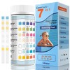 Pool Test Strips - 7 in 1 Pool Test Kit - 125 Counts Hot Tub and Spa Test Strips for Total Hardness, Bromine, pH, Chlorine, Total Alkalinity, Cyanuric Acid - Quick and Accurate by Carethetic