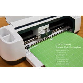 Xinart Cutting Mat for Cricut Maker 3/Maker/Explore 3/Air 2/Air/One 12x24 Inch 4 Mats Sticky Quilting Cutting Mats (2 x Standard、Lightgrip、Stronggrip)