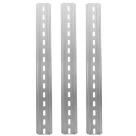 ULTECHNOVO 3pcs DIN Rail Slotted C45 Rail Steel Zinc Plated Rohs Slotted Din Rail Din Metal Galvanized Components 9.84" Inches Long 35mm Wide 7.5mm High