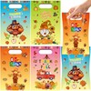 EUVBOKW 60 Pcs Thanksgiving Treat Bags with Handles,Fall Gift Bags