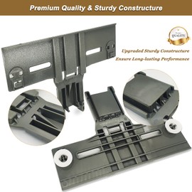 W10350375(2pc) W10195839(2pc) W10195840(2pc) Dishwasher Top Rack Adjuster with W/1.25" Diameter Wheels Compatible with Kitchenaid Whirlpool Kenmore Replaces 3516330 AP5957560 W10250159 W10712395