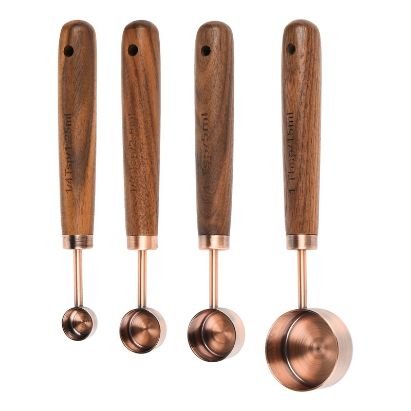 Smithcraft Copper Measuring Cups & Spoons Set 8, Stainless Steel