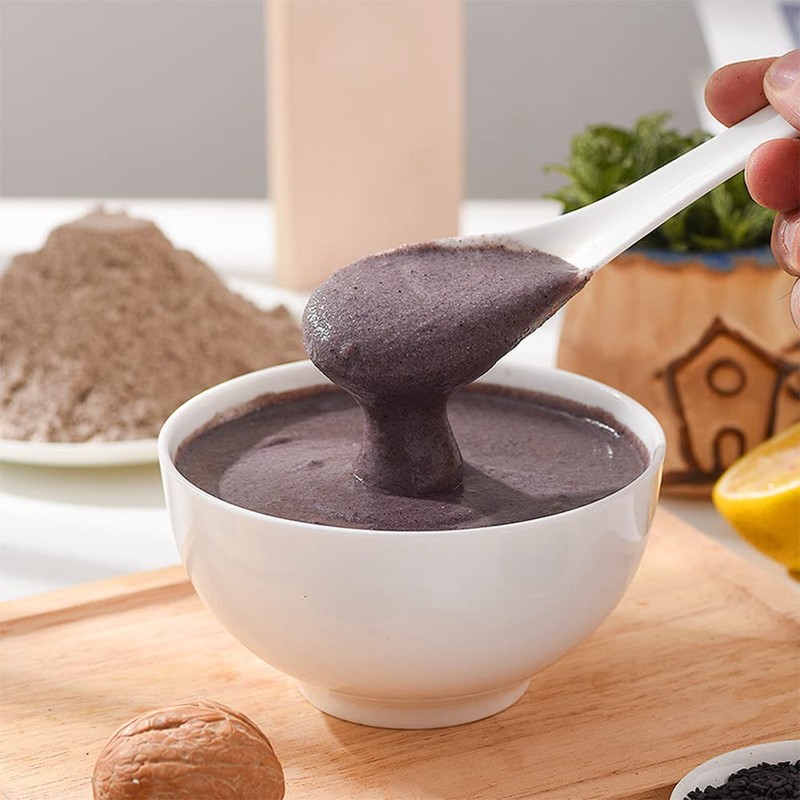 SIJIYUNLI-Hand Grinding Black Sesame Paste 500g/17.63oz Breakfast, black sesame sauce,