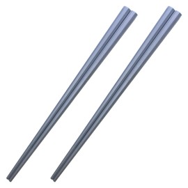 (HAYATE) Brand Chopsticks with 26 Colors Various C Dishwasher-Safe Octagonal Chopsticks Gray (Gray), Set of 2 Pairs