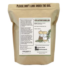 Anthony's Organic Dried Rosemary Leaves, 1 lb, Whole Leaf, Destemmed, Non GMO, Non Irradiated, Gluten Free