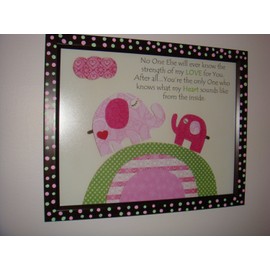 DesignByMaya Baby Girl Nursery Kids Room Print Nursery Wall Art Decor Pink Elephant No One Else Will Ever Know