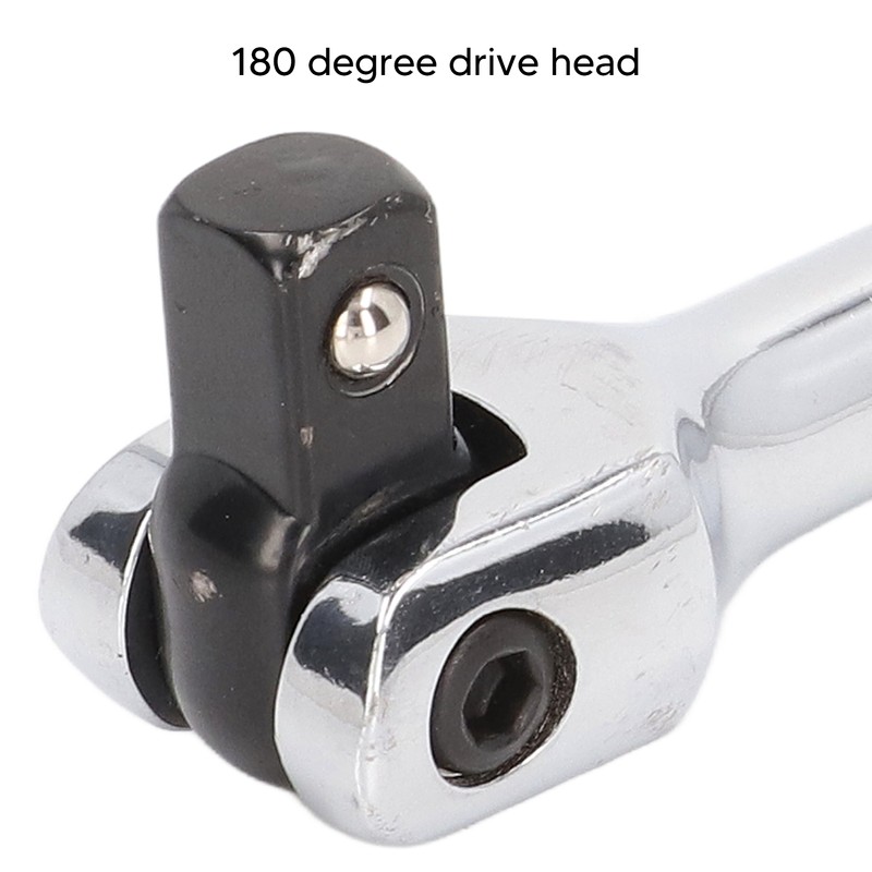 Breaker Bar 10in Chrome Vanadium Steel 1/2in Drive 180 Degree
